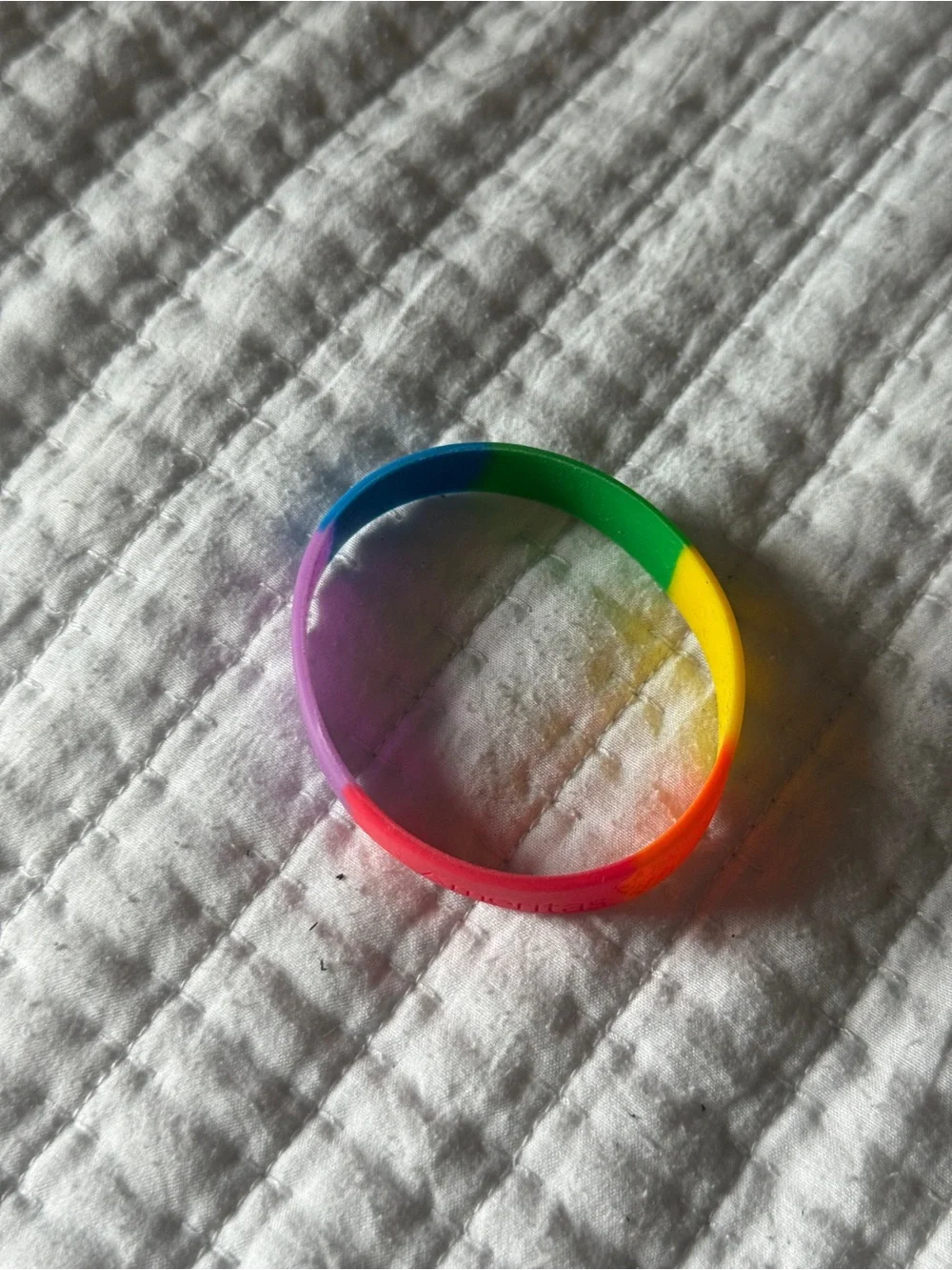 Ameritas Rainbow Silicone Wristband Bracelet Pride Promo Rubber Band 8 Inch